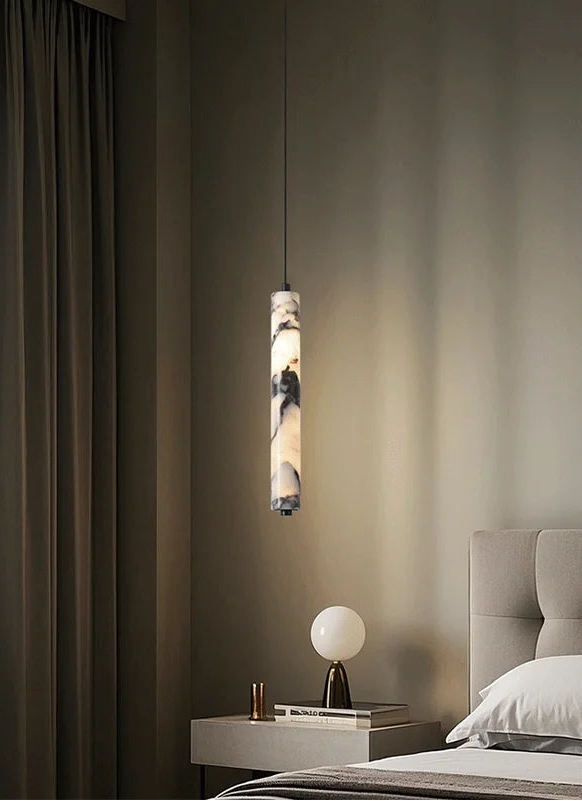 Lampe Cylindre — l’élégance brute de la pierre naturelle