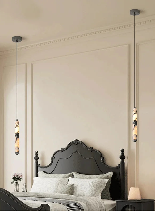 Lampe Cylindre — l’élégance brute de la pierre naturelle