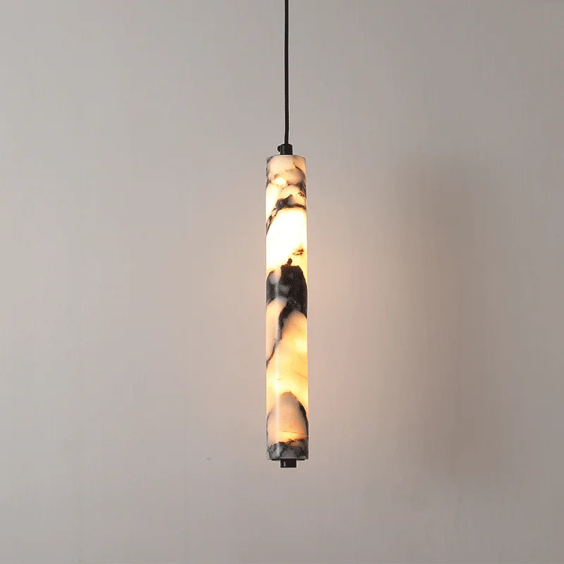 Lampe Cylindre — l’élégance brute de la pierre naturelle