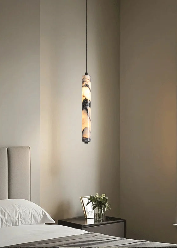 Lampe Cylindre — l’élégance brute de la pierre naturelle